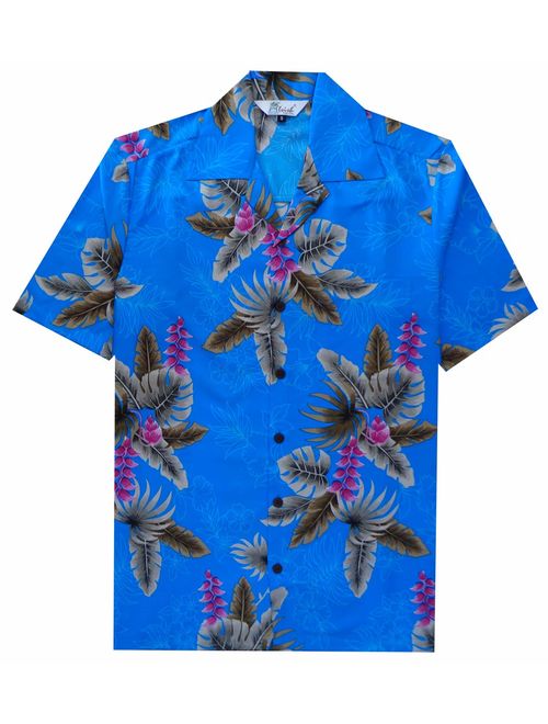 Hawaiian Shirt Mens Allover Flower Beach Aloha Party Casual Holiday Short Sleeve