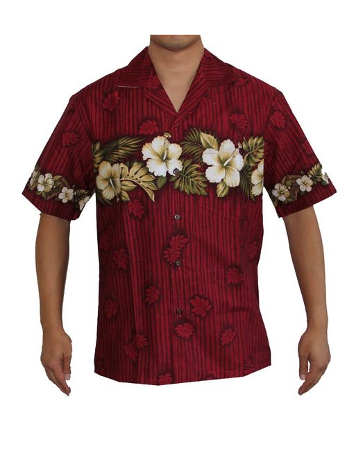 Alohawears Clothing Company Sales: Men's Island Hibiscus Flower Hawaiian Aloha Shirt