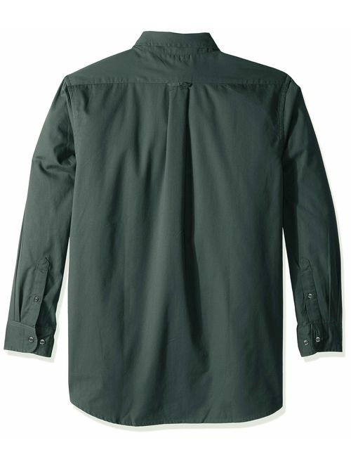 RETOV Men's Whisper Twill Shirt, Forest Green, X-Large