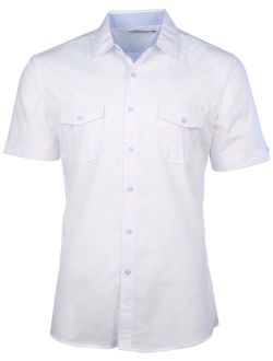 Mojito Collection Men's 2-Pocket Short Sleeve Button Down Shirt