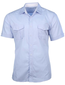 Mojito Collection Men's 2-Pocket Short Sleeve Button Down Shirt