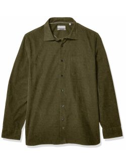 Hickey Freeman Men's Mercer Button Down Shirt, Dark Navy/Plaid, Medium