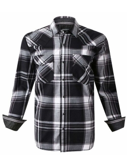 Men's Western Casual Shirt Two Pocket Long Sleeve Snap Shirt