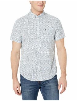 Original Penguin Men's Long Sleeve Printed Button Down Shirt