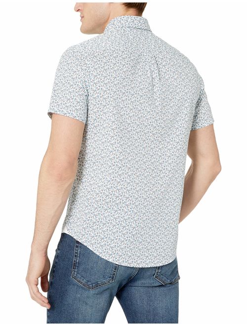 Original Penguin Men's Long Sleeve Printed Button Down Shirt