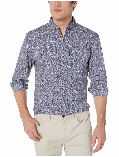 Original Penguin Men's Long Sleeve Printed Button Down Shirt