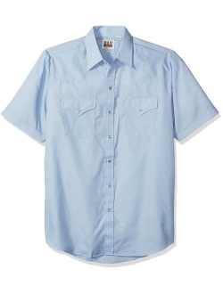 ELY CATTLEMAN Men's Short Sleeve Solid Western Shirt