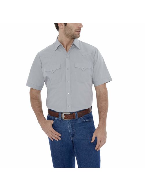 ELY CATTLEMAN Men's Short Sleeve Solid Western Shirt