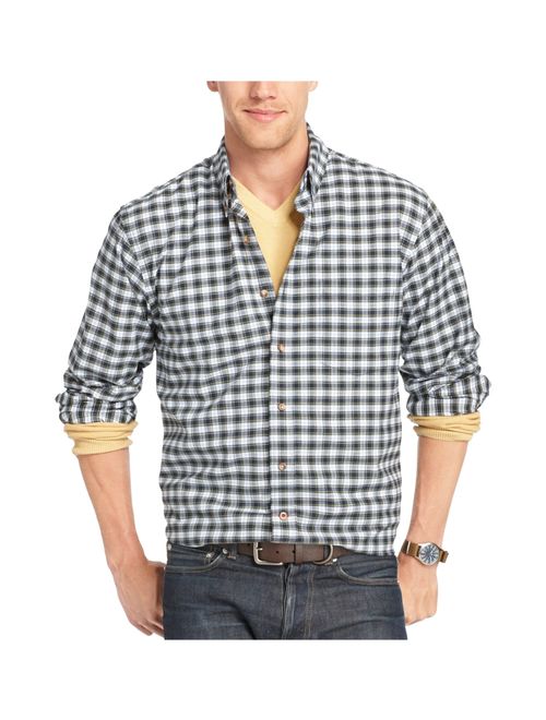 IZOD Men's Heritage Long Sleeve Button Down Plaid Shirt