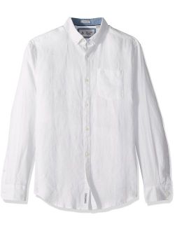 Original Penguin Men's Long Sleeve Linen Shirt