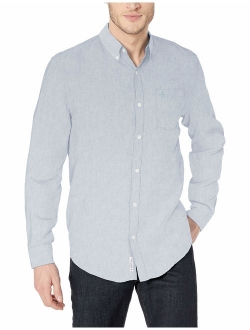 Original Penguin Men's Long Sleeve Linen Shirt