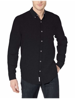 Original Penguin Men's Long Sleeve Linen Shirt