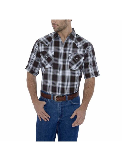 ELY CATTLEMAN Men's Short Sleeve Classic Western Plaid Shirt