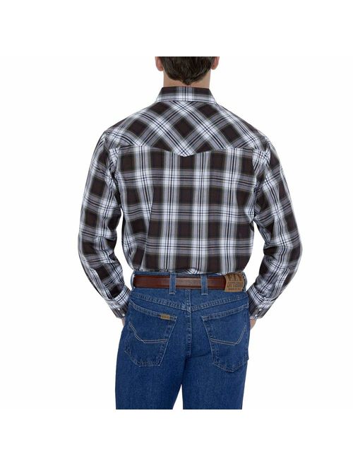 ELY CATTLEMAN Men's Long Sleeve Classic Western Plaid Shirt