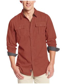 Burnside Men's Locked Long Sleeve Woven Shirt