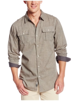 Burnside Men's Locked Long Sleeve Woven Shirt