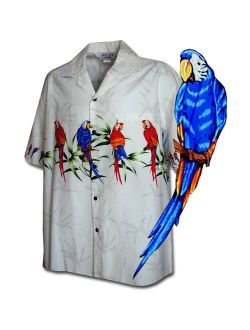 Hawaiian Shirts Cotton Parrot Bamboo