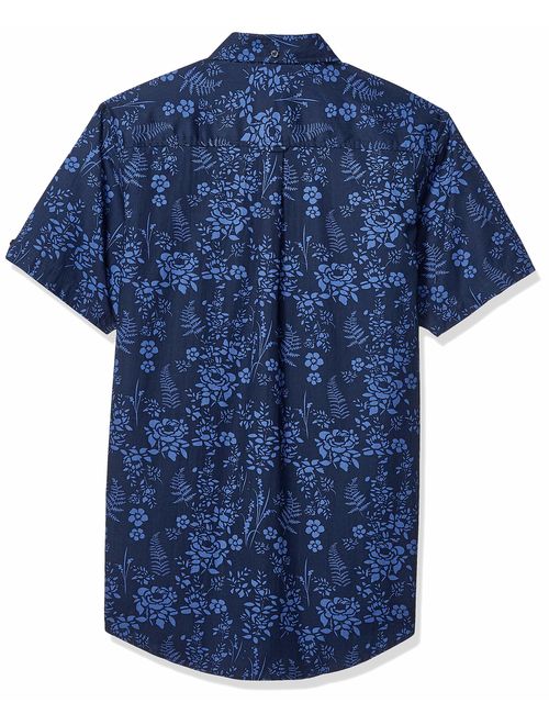 Ben Sherman Men's Ss Flrl Blue Shirt