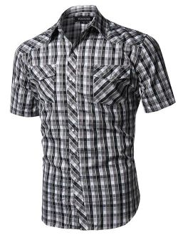 Youstar Men's Western Casual Button Down Shirt