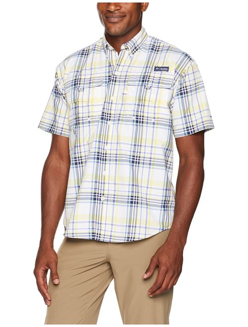 Columbia Men's PFG Super Bahama Short Sleeve Shirt, Breathable, UV Protection