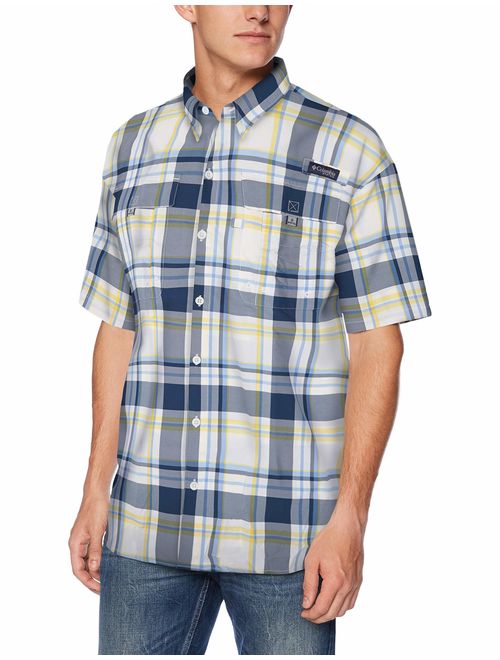 Columbia Men's PFG Super Bahama Short Sleeve Shirt, Breathable, UV Protection