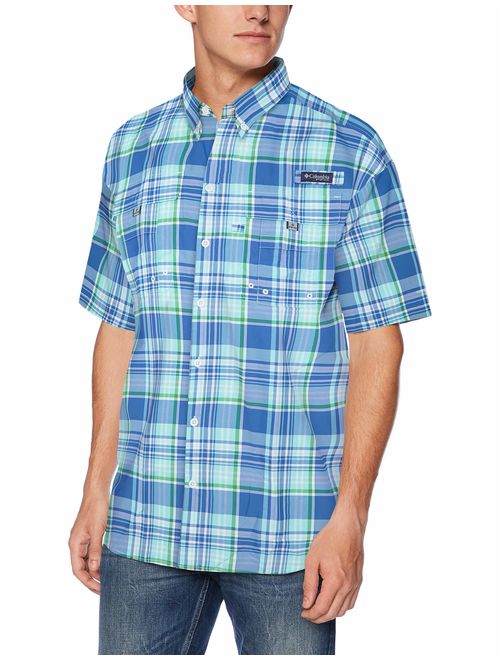 Columbia Men's PFG Super Bahama Short Sleeve Shirt, Breathable, UV Protection