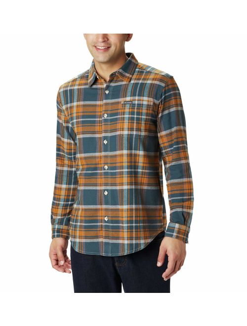 Columbia Men's Boulder Ridge Long Sleeve Flannel Shirt, Comfortable Stretch Cotton