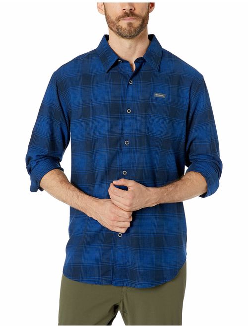 Columbia Men's Boulder Ridge Long Sleeve Flannel Shirt, Comfortable Stretch Cotton