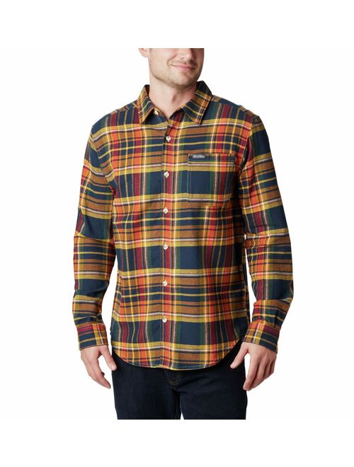 Columbia Men's Boulder Ridge Long Sleeve Flannel Shirt, Comfortable Stretch Cotton