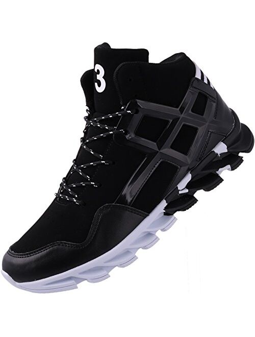 JOOMRA Men's Stylish Sneakers High Top Athletic Inspired Shoes