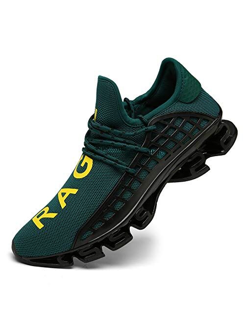 DUORO Men's Running Shoes Women's Casual Sneakers Breathable Mesh Slip on Blade Athletic Lightweight Tennis Sports Shoe for Men