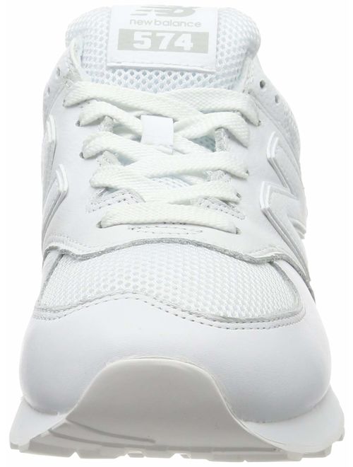 New Balance Men's 574v2 Sneaker, White/White, 4 2E US