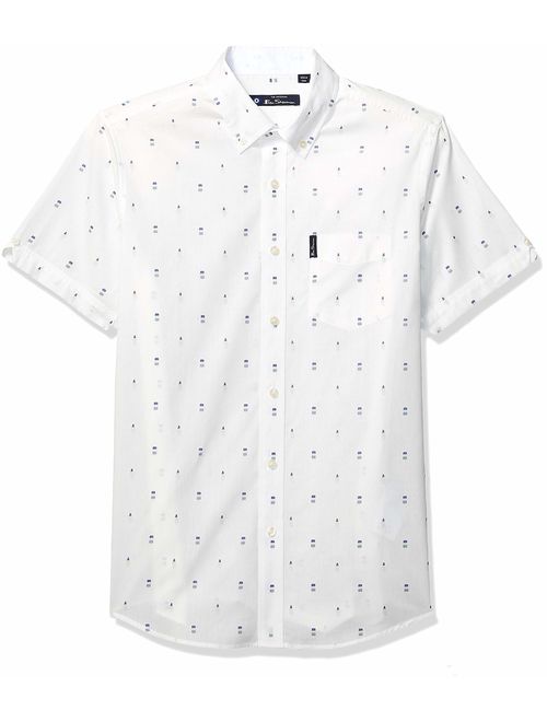 Ben Sherman Men's Ss Ice Lolly Geo Shirt