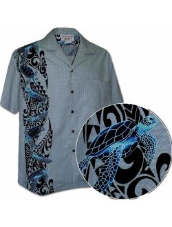 Hawaiian Honu Single Panel Men's Aloha Shirts