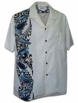 Hawaiian Honu Single Panel Men's Aloha Shirts