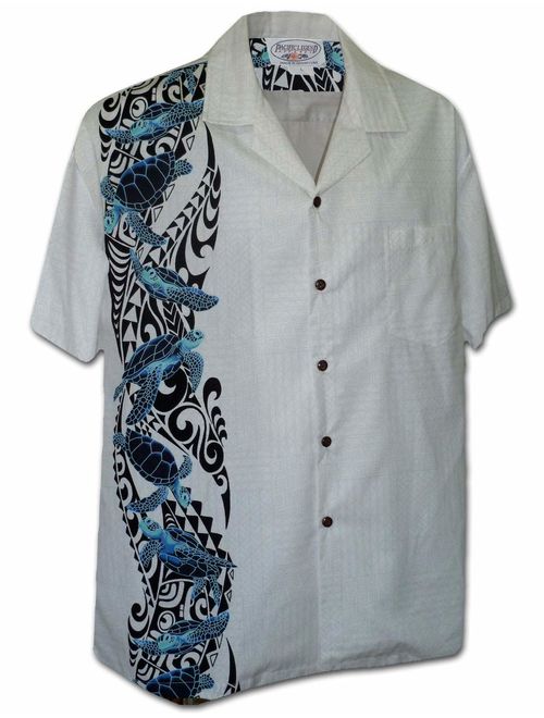 Hawaiian Honu Single Panel Men's Aloha Shirts