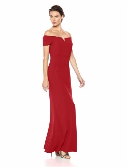 Women's Off The Shoulder Center Notch Gown