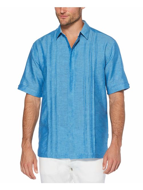 Cubavera Men's Short Sleeve Multiple Tuck Shirt