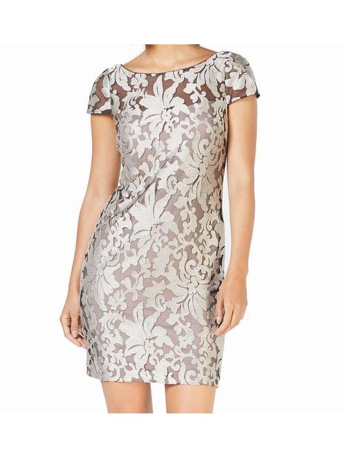 Calvin Klein Women's Cap Sleeve Sequin Sheath Dress