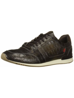 Men's Leather Made in Brazil Luxury Fashion Trainer Croco Detail Sneaker