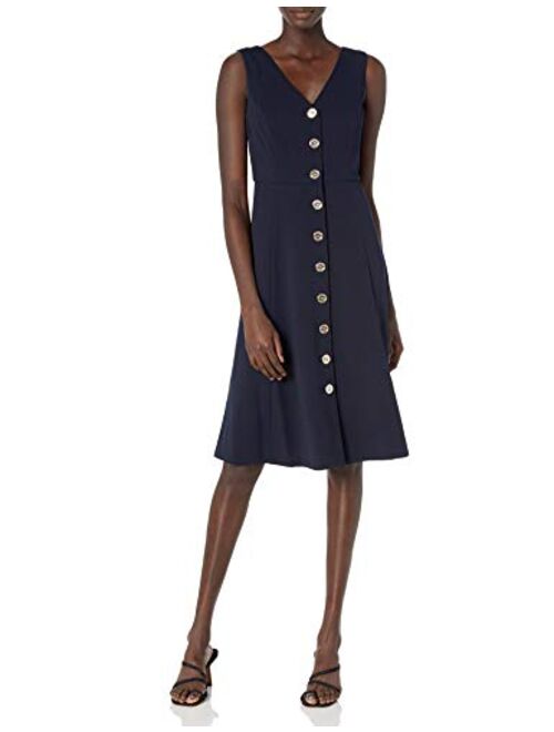 Tommy Hilfiger Women's Scuba Fit and Flare Midi