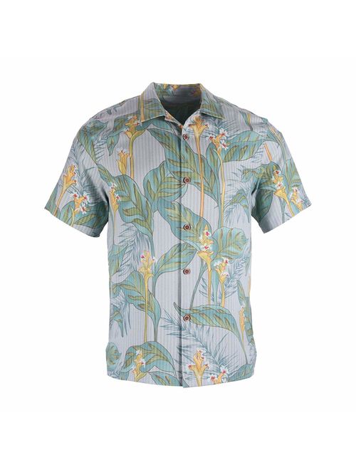 Havana Breeze Men's 100% Silk Relaxed-Fit Camp Shirt