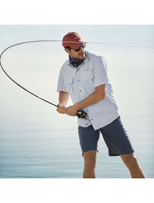Buy G.H. Bass & Co. Men's Explorer Short Sleeve Button Down Fishing Shirt  Solid Flap Pocket online