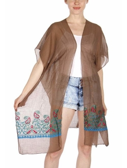 Kimonos for Women | Sheer Kimono Cardigan | Beach Cover Ups | Womens Kimono Robe