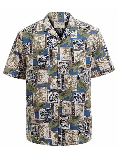 Hawaiian Shirts for Men Short Sleeve Regular Fit Mens Floral Shirts