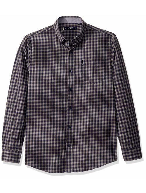 Ben Sherman Men's Ls Brushed Mini Chk Shirt