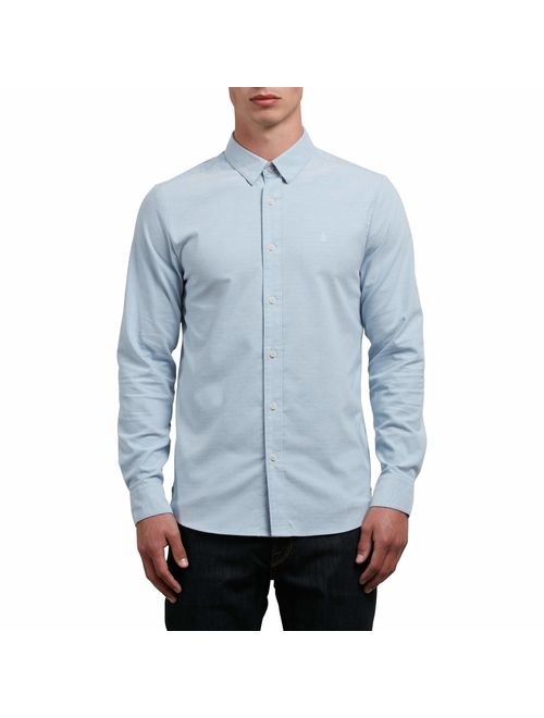 Volcom Men's Oxford Stretch Long Sleeve Button Up Shirt