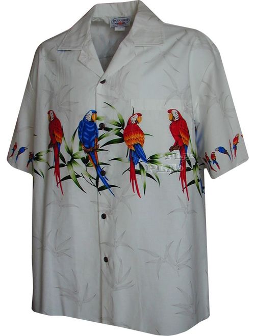 Tropical Parrot Hawaiian Shirts - Mens Hawaiian Shirts - Aloha Shirt - Hawaiian