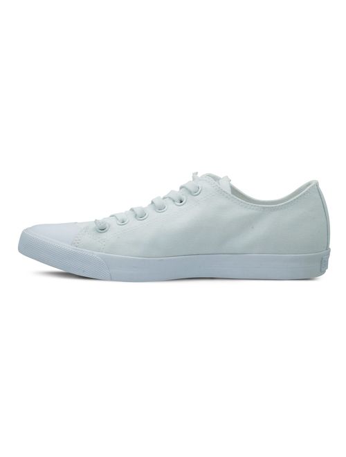 Burnetie Men's White Canvas Ox Low top Sneaker