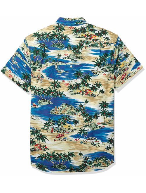 J.Crew Mercantile Men's Slim-fit Short Sleeve Stretch Tropical Printed Shirt